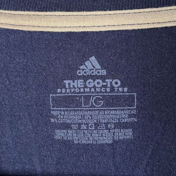 Adidas Navy Blue Climalite The Go To Performance Tee Large - Picture 4 of 4